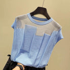 Sleeveless mohair round neck blouse - HABASH FASHION