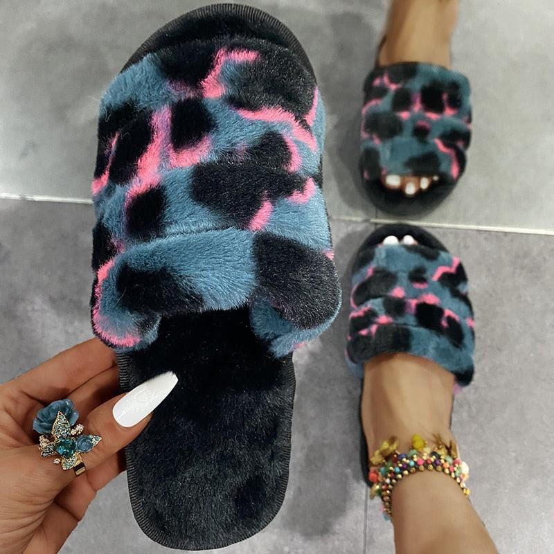 Plush soft fluffy home slippers for women - HABASH FASHION