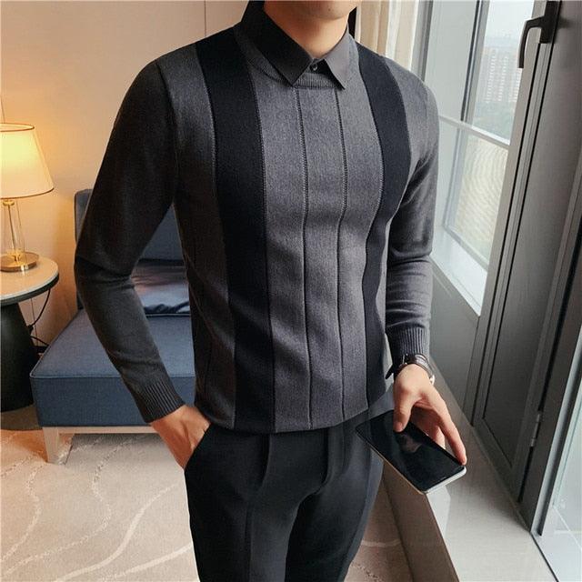 High Quality Sweater Men  Business Knitted Pullovers - HABASH FASHION