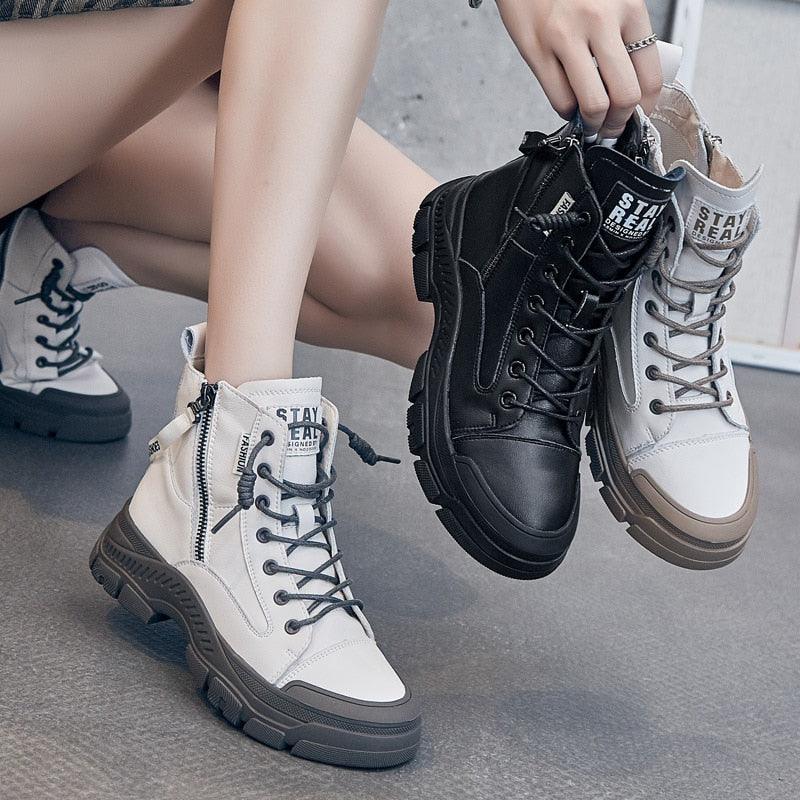 Boots Female  Genuine Leather Boots for Women - HABASH FASHION