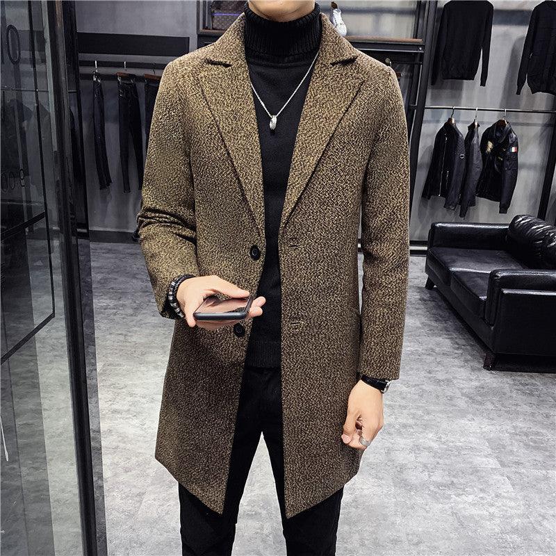 Men Business Long Jacket Slim Casual - HABASH FASHION