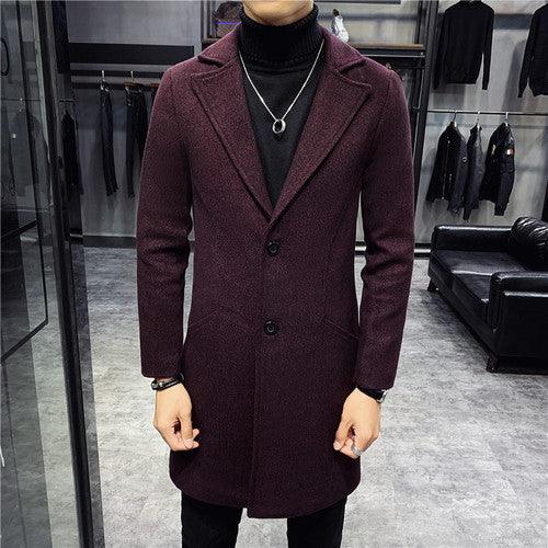 Men Business Long Jacket Slim Casual - HABASH FASHION