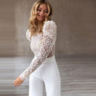 Elegant long-sleeved jumpsuit for wedding parties - HABASH FASHION