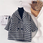 Baby Boy Girl Woolen Plaid Jacket Long - HABASH FASHION