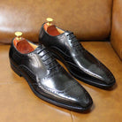 Mens Wingtip Oxford Shoes Genuine Calf Leather Traditional - HABASH FASHION