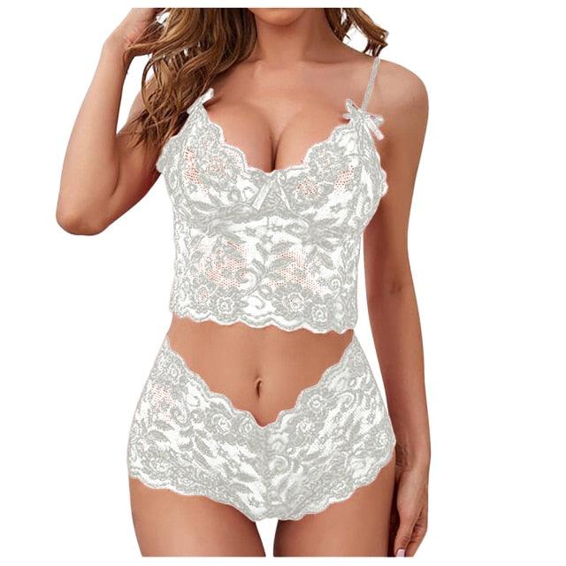 Sexy Lace Underwear For Women Two Pieces - HABASH FASHION