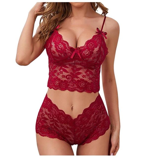 Sexy Lace Underwear For Women Two Pieces - HABASH FASHION