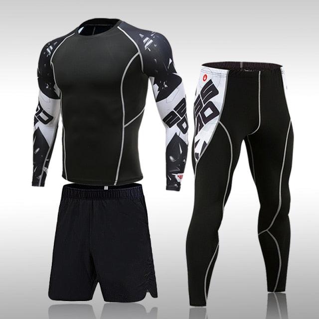 Man Compression Sports Suit Quick Drying Perspiration Fitness - HABASH FASHION