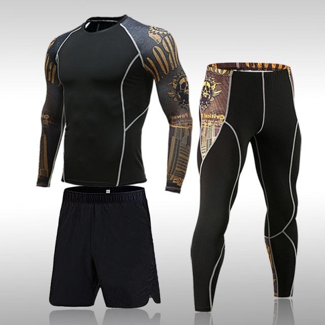 Man Compression Sports Suit Quick Drying Perspiration Fitness - HABASH FASHION