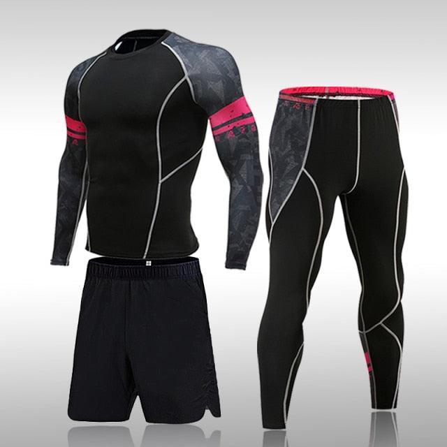 Man Compression Sports Suit Quick Drying Perspiration Fitness - HABASH FASHION