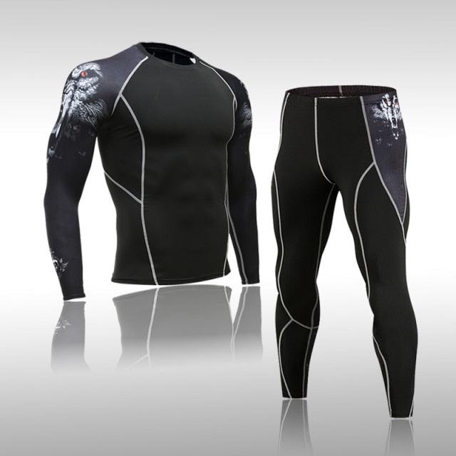 Man Compression Sports Suit Quick Drying Perspiration Fitness - HABASH FASHION