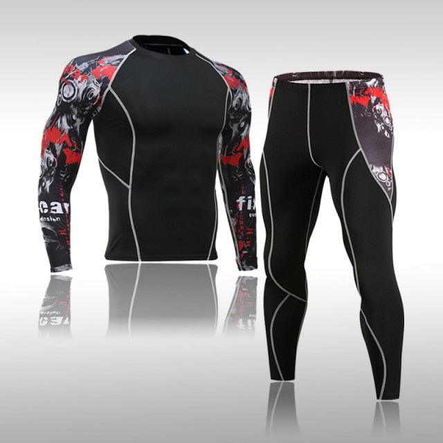 Man Compression Sports Suit Quick Drying Perspiration Fitness - HABASH FASHION