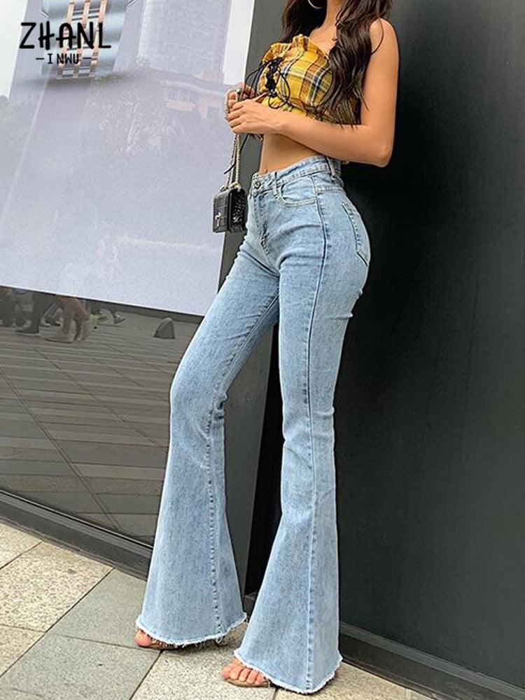High-waisted jeans for women - HABASH FASHION