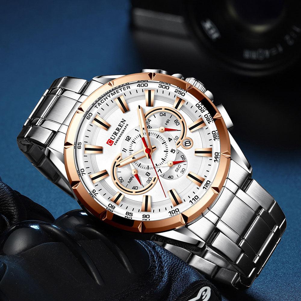 Men's Watches Stainless Steel Band Wristwatch Habash Fashion - HABASH FASHION