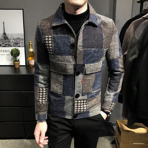 Men High Quality plaid Leisure Jackets/Male slim - HABASH FASHION