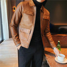 Men spring Casual leather jacket/Male slim - HABASH FASHION