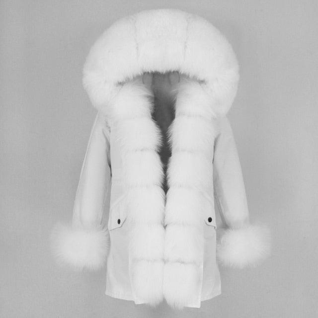 Jacket Women  Fur Coat Natural  Fox - HABASH FASHION