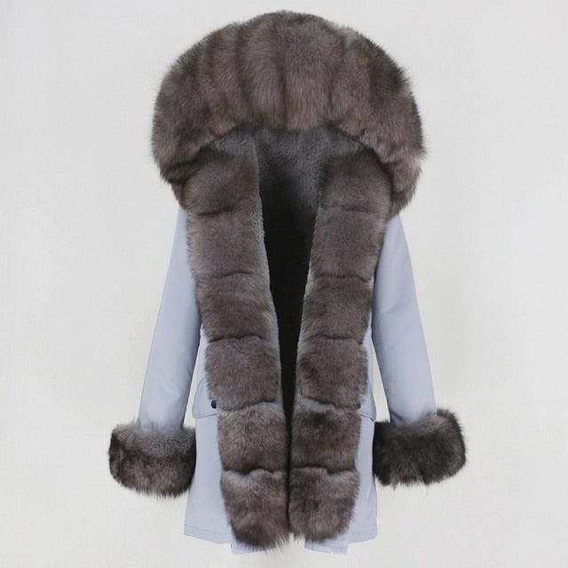 Jacket Women  Fur Coat Natural  Fox - HABASH FASHION