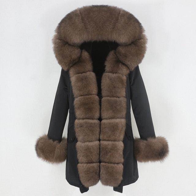 Jacket Women  Fur Coat Natural  Fox - HABASH FASHION