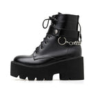 New Women Leather  Boots Block Heel - HABASH FASHION