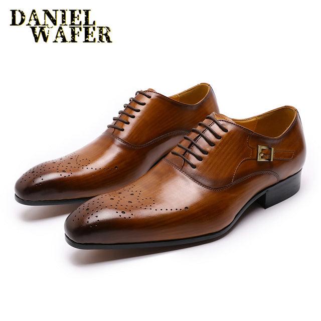 Luxury Brand Men Oxford Shoes Office Wedding Formal shoes - HABASH FASHION