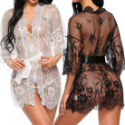 New Sexy Women Lingerie Lace Ruffle Robe Babydoll - HABASH FASHION