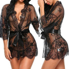 New Sexy Women Lingerie Lace Ruffle Robe Babydoll - HABASH FASHION