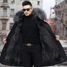 Lugentolo Faux Fur Coat Winter Long Parkas Jackets Mens - HABASH FASHION