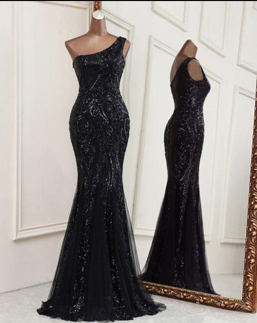 New Sexy One Shoulder Mermaid Evening Dresses - HABASH FASHION