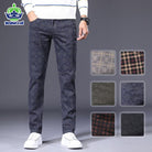 Men Casual Pants High Quality 98%Cotton Stretch Classic Trousers - HABASH FASHION