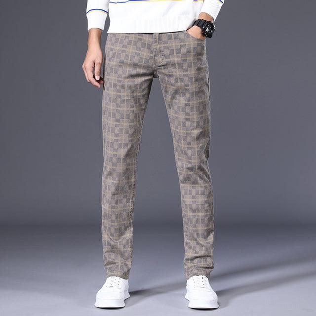 Men Casual Pants High Quality 98%Cotton Stretch Classic Trousers - HABASH FASHION