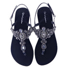 Flat sandals with studded stones - HABASH FASHION