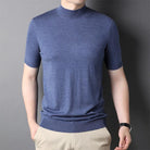 Men Casual Solid Clothing Male Short Sleeve Sweaters - HABASH FASHION