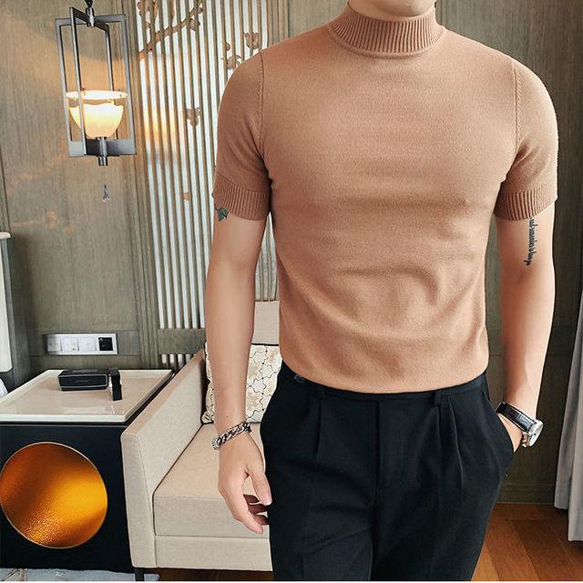 High Lead Neck Knitting Men Sweater Spring summer - HABASH FASHION