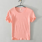 Cotton T-shirt For Men O-Neck Solid Color Casual - HABASH FASHION