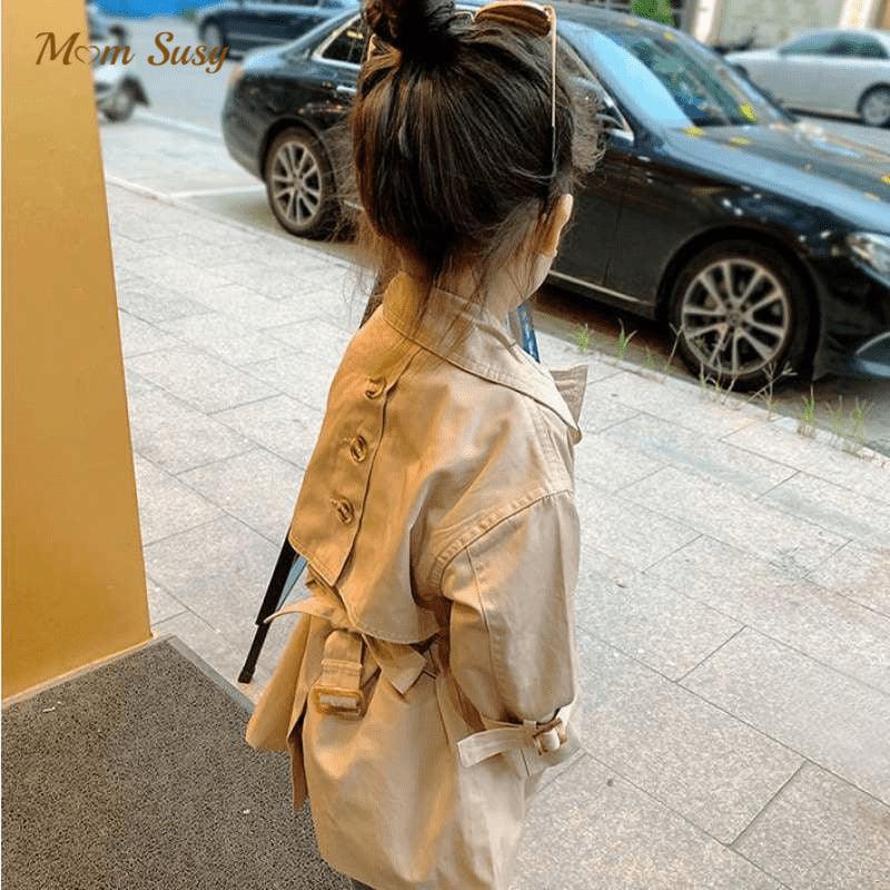 Baby Girl Boy Trench Jacket Infant Toddler Windbreak - HABASH FASHION