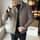 Jacket Man Spring Slim Plaid Coat Turn-down - HABASH FASHION