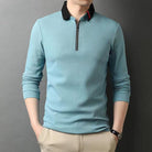 100% Cotton Designer  Stripe Long Sleeve T-shirt High Men - HABASH FASHION