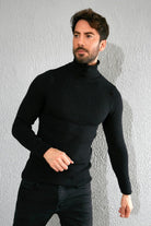 Men Full Turtleneck Slim Fit Sweater Multi - HABASH FASHION