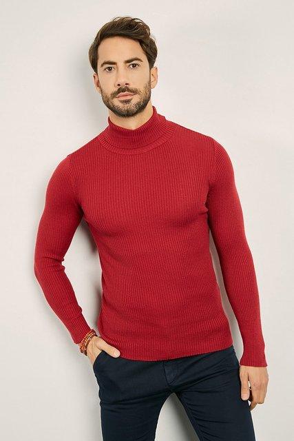 Men Full Turtleneck Slim Fit Sweater Multi - HABASH FASHION