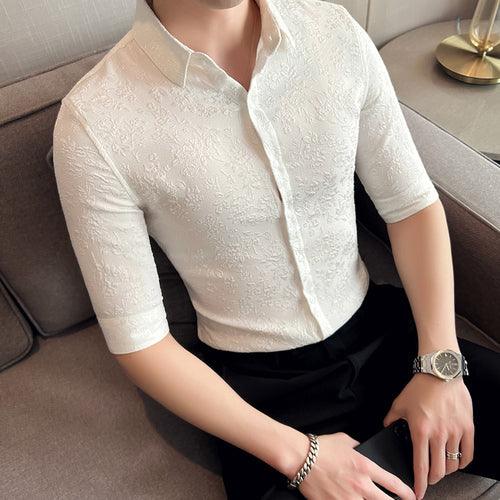 Men Summer High Quality Short Sleeve Shirts/Male - HABASH FASHION