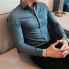 Men High-Grade Long-Sleeve Shirts/Male Slim Fit Business Casual - HABASH FASHION