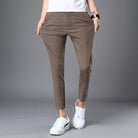 Casual Pants Men Cotton Slim Fit Chinos Ankle-Length Pants - HABASH FASHION