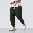 New Chinese Style Harem Pants Men Streetwear Casual Joggers Mens Pants Cotton Linen Sweatpants Ankle-length Men Trousers M-5XL - HABASH FASHION