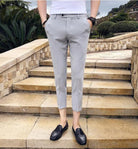 Men Elegant Slim Fit Tight-ankle Suit Trousers Pants - HABASH FASHION