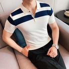 Male Turn-Down Shirts Summer Striped Slim Men Casual - HABASH FASHION