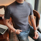 Men Spring High Quality Short Sleeve Knit - HABASH FASHION