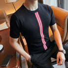 Men Spring Summer Casual Short Sleeve Sweater/Male Slim Fit O-Neck - HABASH FASHION