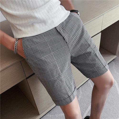 Men Summer Business Plaid Shorts Casual - HABASH FASHION