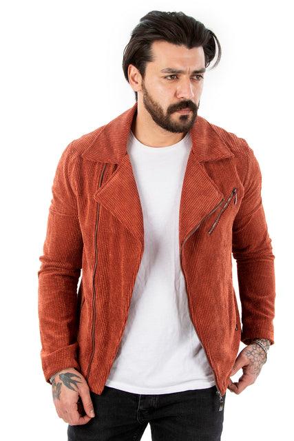 Habash Fashion Side Zipper Corduroy Coats - HABASH FASHION